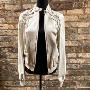 Fendi Cream Leather Jacket